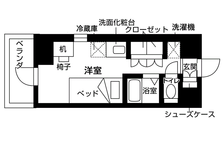 ウエリスアイビー旗の台間取り図