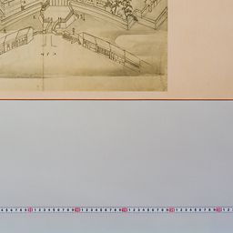 田中啓爾文庫貴重資料画像 長崎阿蘭陀船出島絵巻 1 [出島全景図